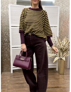 Pull Righe Gwen Burgundy PRE-ORDINE 2