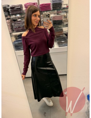 Maglia Scarlett CutOut Bordeaux