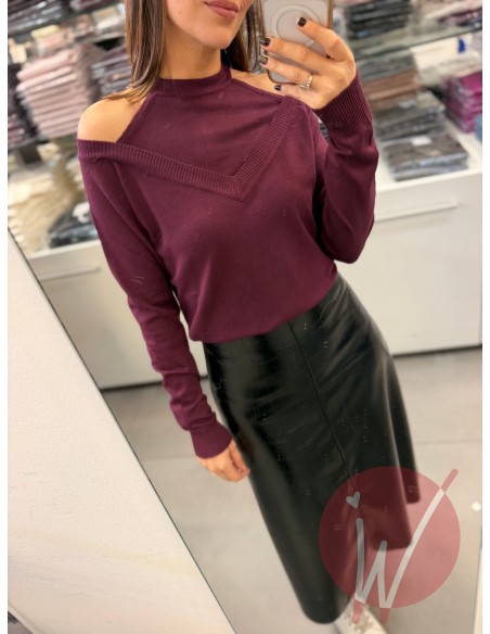 Maglia Scarlett CutOut Bordeaux