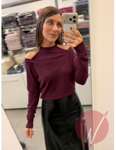 Maglia Scarlett CutOut Bordeaux