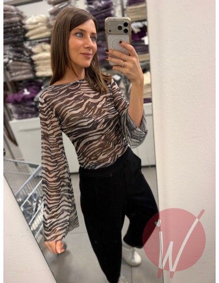 Blusa Tulle Zebrata