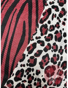 Sciarpa Leopard Rosso India