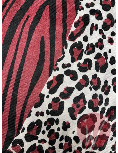Sciarpa Leopard Rosso India