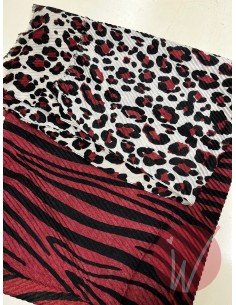 Sciarpa Leopard Rosso India 2