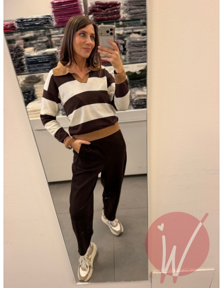 Polo Righe Madison Cacao