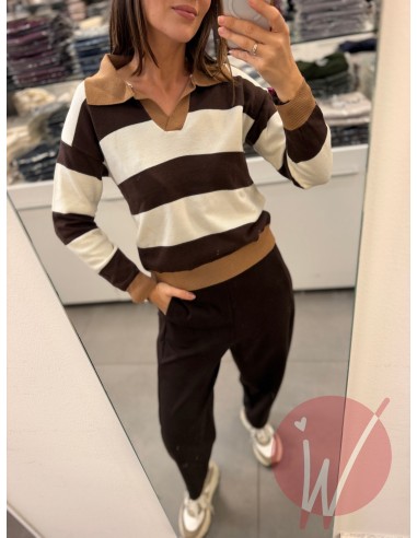 Polo Righe Madison Cacao