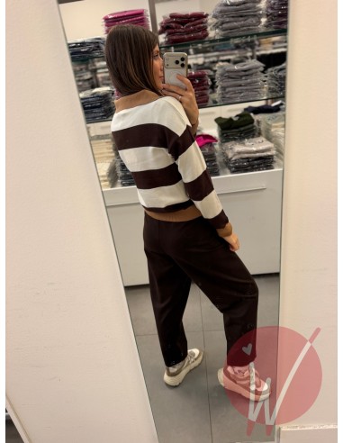 Polo Righe Madison Cacao