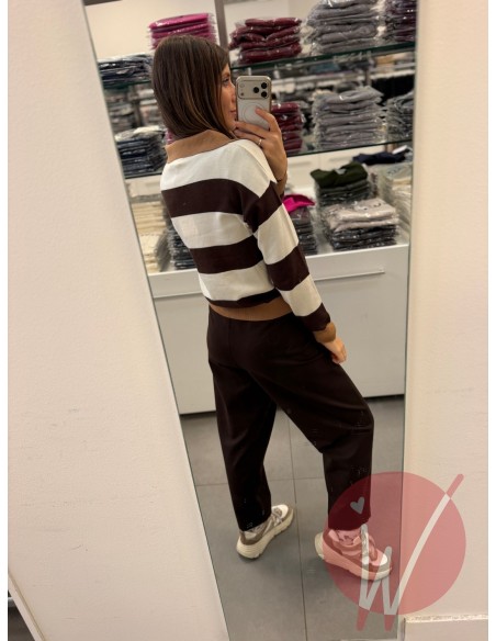 Polo Righe Madison Cacao