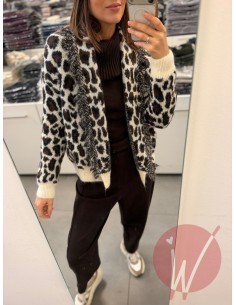 Cardigan Leopard Panna 2