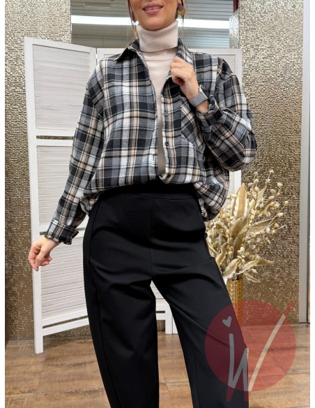 Camicia Check Tess Nero