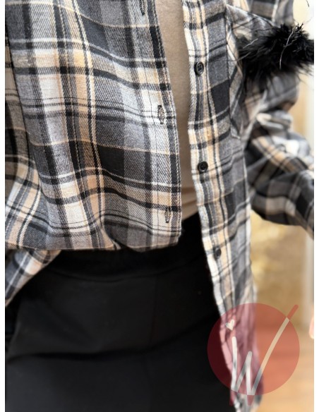 Camicia Check Tess Nero