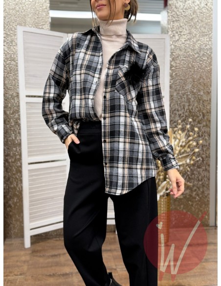 Camicia Check Tess Nero