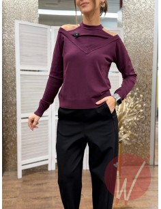 Maglia Scarlett CutOut Bordeaux