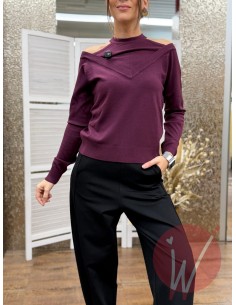 Maglia Scarlett CutOut Bordeaux 2