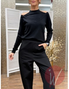 Maglia Scarlett CutOut Nero